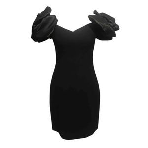 A.J Bari Vintage 80s Puff Sleeve Little Black Cocktail Dress Extremely RARE